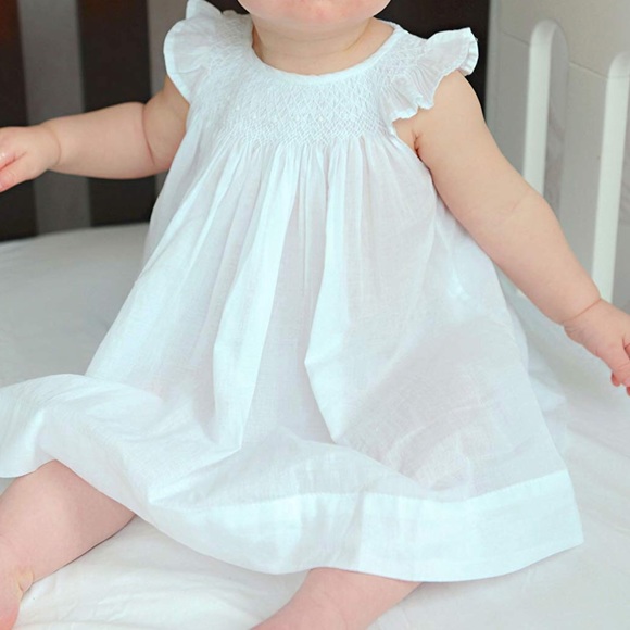 feather baby dress